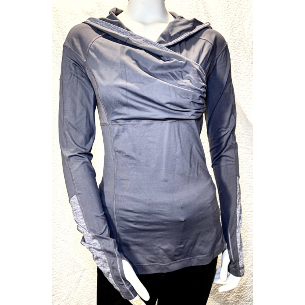 Lululemon‎ Run for Your Life Pullover Heathered Magnum SIZE 6 , long Sleeves